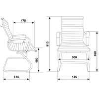 Кресло Бюрократ CH-883-LOW-V (бежевый) - фото2