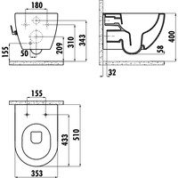 Унитаз Creavit Free FE322-34CB00E-0002 (без сиденья) - фото2