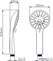 Душевая лейка Potato P072 - фото2