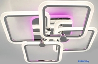 Припотолочная люстра Estares Like RGB 120W 5Q-APP-560x560x100-CHROME/WHITE-220-IP20 - фото, картинка Припотолочная люстра Estares Like RGB 120W 5Q-APP-560x560x100-CHROME/WHITE-220-IP20 - фото