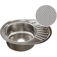 Кухонная мойка Mixline 532302 (левая, с текстурой, 0.8 мм) - фото