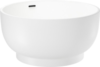 Ванна Wellsee Crepe de France 130x130 236701003 (отдельностоящая ванна белый глянец, экран, ножки, сифон-автомат матовый черный) - фото2