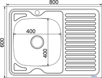 Кухонная мойка Mixline L 555234 (с сифоном) - фото2
