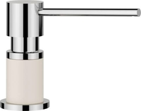Дозатор для жидкого мыла Blanco Lato Silgranit (хром/мягкий белый) - фото