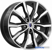 Литые диски K&K Портер 18x7.5" 5x108мм DIA 67.1мм ET 33мм алмаз черный - фото