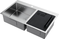 Кухонная мойка Omoikiri Akisame 86-2 Side in (нержавеющая сталь) - фото2