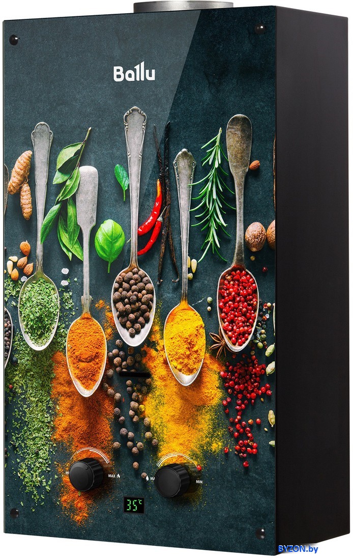 Газовая колонка Ballu GWH 10 Fiery Glass Curry - фото