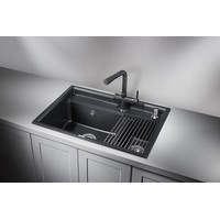 Кухонная мойка Granula KS-7302 (черный) - фото2