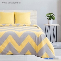 Постельное белье Этель Желтый Шеврон 2565786 - фото