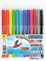 Фломастеры Centropen Цветной мир Пингвины 7550/12 TP (12 шт) - фото