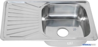 Кухонная мойка Melana MLN-7848 U (полированная, глубина чаши 16 см., сталь 0.6 мм.) - фото