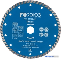 Отрезной диск алмазный Союз 9020-04-180x22T - фото