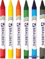 Восковые мелки BRAUBERG Пифагор 222961 (6 цв) - фото2