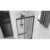 Душевая дверь Rea Alex 90 (черный/прозрачное стекло) - фото2