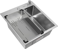 Кухонная мойка ARFEKA Eco AR мойка 450*500, коландер G, дозатор Satin Decor Millet - фото2