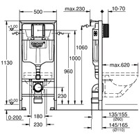 Инсталляция для унитаза Grohe Rapid SL 38536001 - фото2
