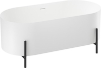 Ванна Wellsee FR.Euphoria 2.0 166x77 235501001 (отдельностоящая ванна белый глянец, экран, ножки матовый черный) - фото2