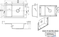 Кухонная мойка Kernau KGS M 6078 1B1D Pure White - фото2