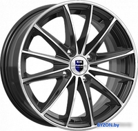 Литые диски K&K Пойнт Бланк 15x6" 4x100мм DIA 54.1мм ET 46мм Алмаз черный - фото