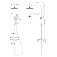 Душевая система WeltWasser WW DP 1020 WT - фото2