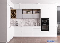 Шкаф навесной ДСВ Тренто П 500 левый (серый/серый) - фото2