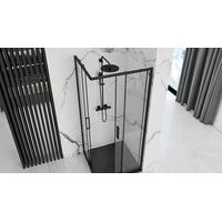 Душевой уголок Rea Punto 80x80 (черный/прозрачное стекло) - фото2