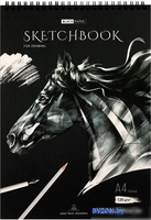 Блокнот ArtSpace Black line. Horse SkА440_38362 (40 л) - фото