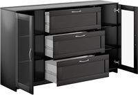 Тумба Mio Tesoro Сириус 2 двери со стеклом и 3 ящика 156x95 2.02.03.370.5 (дуб венге) - фото2, картинка2 Тумба Mio Tesoro Сириус 2 двери со стеклом и 3 ящика 156x95 2.02.03.370.5 (дуб венге) - фото2