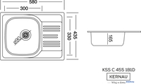Кухонная мойка Kernau KSS C 455 1B1D Linen - фото2