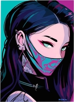 Алмазная мозаика Школа талантов Девушка неон 10656195 - фото