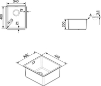 Кухонная мойка Smeg VSTR34DKX - фото2