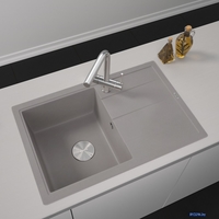 Кухонная мойка ZorG Rock 78 Premium alumetallic - фото