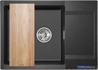Кухонная мойка Granula ES-7003 (шварц) - фото