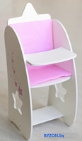 Стульчик для кукол Leader Toys Diamond Star для кормления 73319 (белый) - фото2