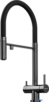 Смеситель Omoikiri Kanto-GM-BL (вороненая сталь/черный) - фото, картинка Смеситель Omoikiri Kanto-GM-BL (вороненая сталь/черный) - фото