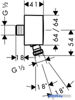 Крепление шланга Hansgrohe Fixfit 27414000 - фото2