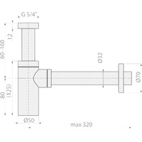 Сифон Alcaplast A400Black - фото2