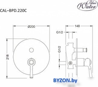 Смеситель Blue Water CAL-BPD.220C - фото2, картинка2 Смеситель Blue Water CAL-BPD.220C - фото2