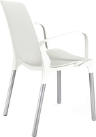 Стул с подлокотниками Sheffilton SHT-S76 (белый/хром лак) - фото2