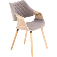 Стул с подлокотниками Halmar K396 (серый/дуб светлый) - фото