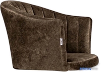 Стул с подлокотниками Sheffilton SHT-ST42-1/S37 (кофейный трюфель/черный муар) - фото2