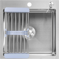Кухонная мойка Saniteco 5050 (с сифоном, дозатором и коландером) - фото