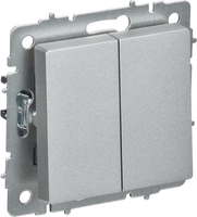 Выключатель перекрестный IEK Brite BR-V23-0-10-K47 (алюминий) - фото