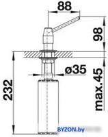 Дозатор для жидкого мыла Blanco Tango (нержавеющая сталь) [512643] - фото2