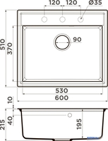 Кухонная мойка Omoikiri Daisen 60 WH (белый) - фото2