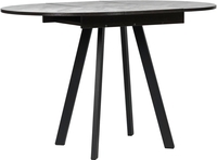 Кухонный стол ВВР Элип-2 (лавант/черный профиль, пластик) - фото