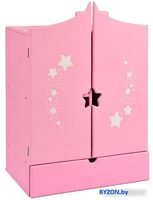 Шкаф для кукол Leader Toys Diamond Star c дизайнерским звездным принтом 74219 (розовый) - фото