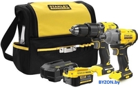 Stanley SFMCK217M1S (гайковерт, шуруповерт, 1 АКБ, сумка) - фото