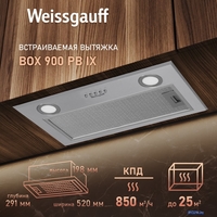 Кухонная вытяжка Weissgauff BOX 900 PB IX - фото2