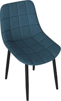Стул Трия Boston (черный муар/велюр V006 бирюзовый) - фото